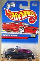 1997 Vintage Hot Wheels Collector #349 POWER PIPES Drk Blue w/Chrome 5 Dot Varia - £7.13 GBP