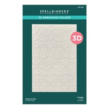 Spellbinders 3d Embossing Folder 5.5&quot;X8.5&quot;-Floral &amp; Vine E3D058 - £16.41 GBP