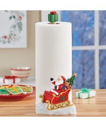 Christmas Santa Claus Sleigh Paper Towel Holder Stand Kitchen Table Home... - £17.32 GBP