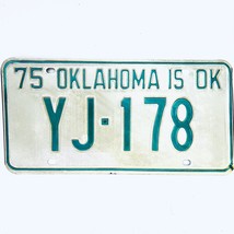 1975 United States Oklahoma Oklahoma County Passenger License Plate YJ-178 - $18.80