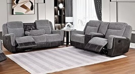 Horley 2-Piece Contemporary Reclining Set in Two-Tone Gray - $1,848.00