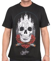 Sullen Arte Collective Hombre Black Altar Calavera Rosas Tatuado Goth T-Shirt NW - £14.12 GBP