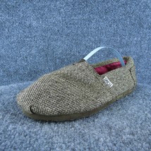 TOMS  Women Flat Shoes Brown Fabric Slip On Size 7.5 Medium - £19.90 GBP