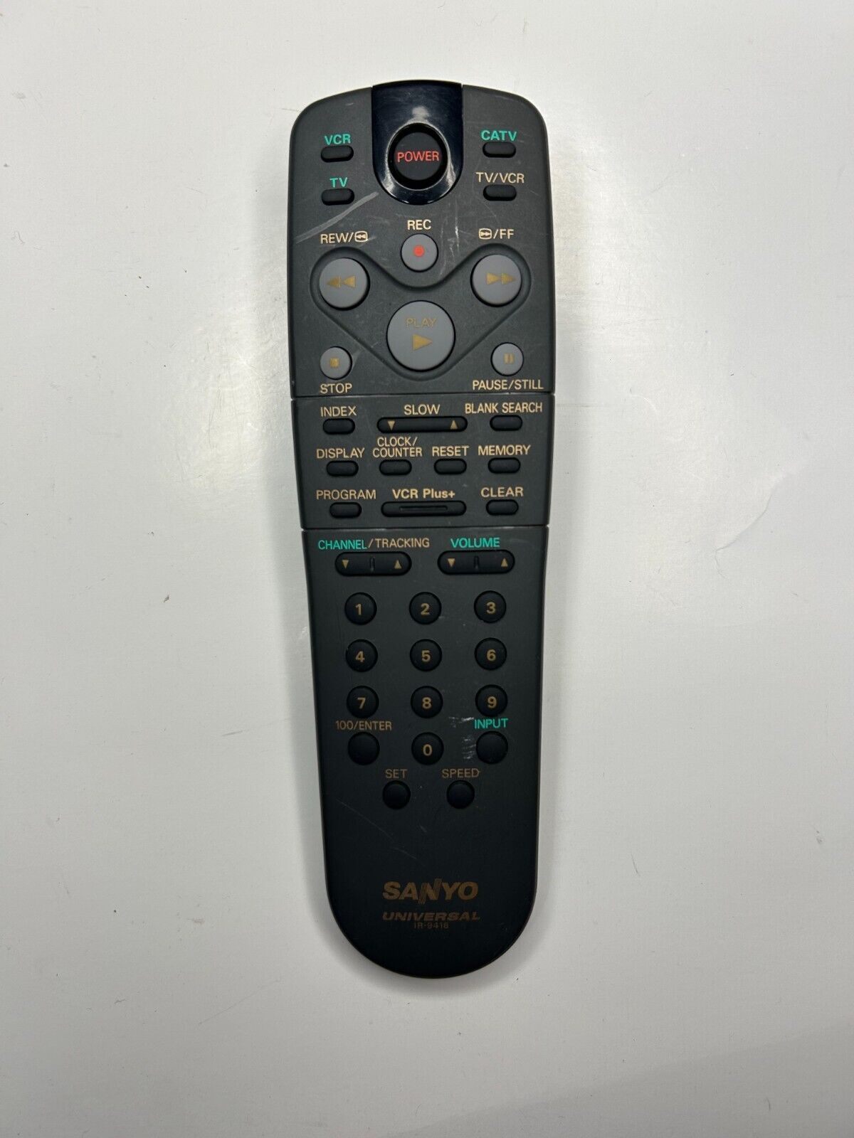 Sanyo IR-9416 Univeral VCR Remote Control OEM fr VHR9435 VHR5418 VHR5423 VHR9415  			