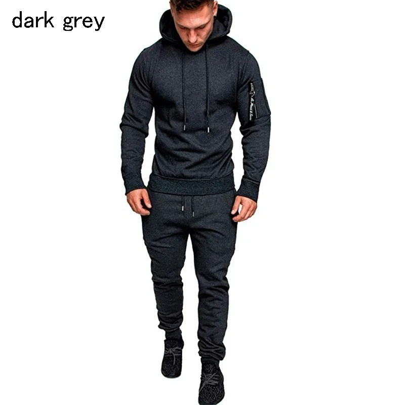 new 2 Pieces Trauit Men&#39;s  Hoodie Sets Muscle Man Autumn Winter  Sweat Top and J - £123.18 GBP