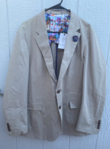 NEW Robert Graham Blazer Men&#39;s 44R 44R Beige Tan - £157.78 GBP