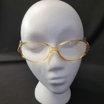 Vintage Unbranded Magnified Glasses Plastic Frame With Green &amp; Gold Accents - £7.90 GBP