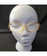 Vintage Unbranded Magnified Glasses Plastic Frame With Green &amp; Gold Accents - $13.52 CAD