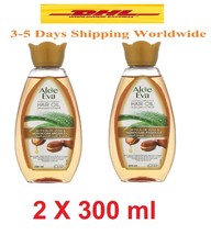 Aloe Eva Hair Oil Moroccan Argan Oil &amp;Aloe Vera Deep Moisture For Frizzy Hair 2P - £53.09 GBP