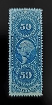 1862 50c U.S. Internal Revenue, First Issue, Conveyance, Washington, Blu... - $2.77 CAD