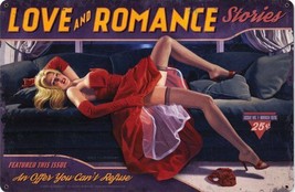 Love and Romance  / Pin Up Metal Sign Greg Hildebrandt - £23.50 GBP