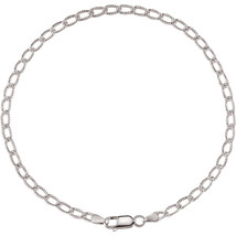 Sterling Silver 3mm Curb Anklet - £31.96 GBP