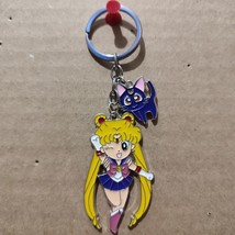Sailor Moon Serena and Luna Metal Keychain Collectible Anime Keyring - £8.37 GBP