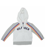 Tommy Hilfiger Girls Zip-Up Hooded Jacket Eyelet Pockets White, Sz L 9698-1 - $69.04 CAD