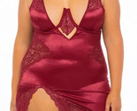 OH LA LA CHERI  Plunge Neck Underwire Chemise With Lace Insert Size Medium - $28.04