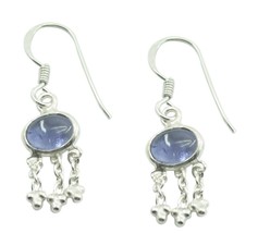 classy Iolite 925 Sterling Silver Blue Earring india CA gift - £18.05 GBP