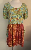 Jams World Dress Hawaiian Tropical Short Sleeved Dress Pockets Size Small W336 - £40.49 GBP