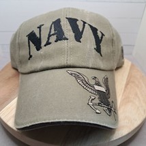 NAVY Baseball Cap Hat Eagle Khaki Green Adjustable Cloth NEW - £9.12 GBP