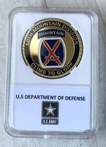 Us Army Ten Infantry 10th Mountain Division Combat Challenge Coin - £11.60 GBP
