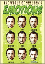 The Big Bang Theory The World of Sheldon&#39;s Emotions Magnet, NEW UNUSED - $4.99