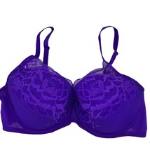 Natori Royal Purple Women&#39;s Lace Underwire Full Coverage Bra Sz 36DD #18030 - £21.42 GBP