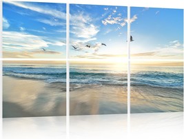 Acoustic Wall Panels Sound Absorbing Panels: Beach Nature Landscape, Set... - $129.95