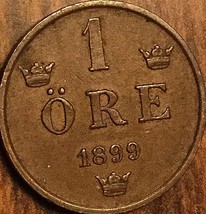 1899 Sweden 1 Ore Coin - £3.70 GBP