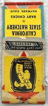Vintage Matchbook Cover California State Hatchery Baby Chicks Haward - $2.99