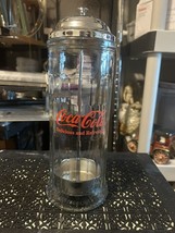 Coca-Cola 1992 VINTAGE Diner-Style Glass Bar Straw Dispenser Holder. Col... - $22.00