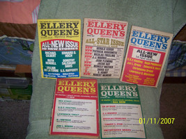 lot of {5} vintage 70&#39;s mystery magazines { elllery queen} - £7.47 GBP