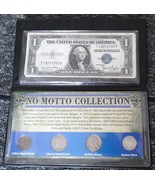 No Motto Coins and Currency Collection 1935 $1 Silver Cert Barber Dime B... - $34.17 CAD