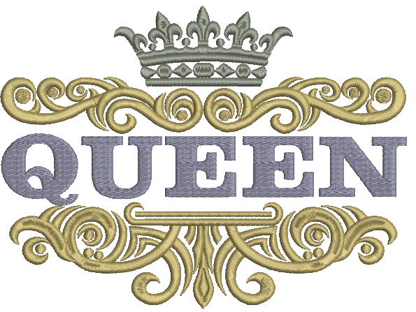 Queen Crown Flourishes Frame  Machine Embroidery Designs, instantly down... - £3.57 GBP