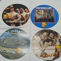 Lot of (4) 1970s Arts Entertainment Circle Cardboard Collectables With Fun Facts - £12.04 GBP