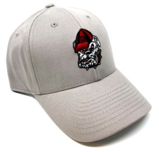 University Of Georgia Bulldogs Uga Grey Logo Curved Bill Adjustable Hat Cap Nwt - £13.43 GBP