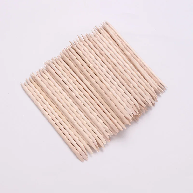 Sporting New 100pcs/set 50pcs/set Orange Women Lady Double End Nail Art Wood Sti - £23.89 GBP