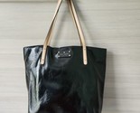 KATE SPADE Cow Leather Tote Soft Shiny Black Large Shoulder Shop Bag Pur... - £75.80 GBP