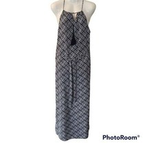 The Limited Navy Blue Geometric Maxi Dress sz M - £18.25 GBP