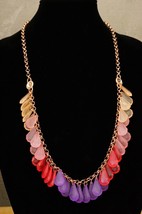 Costume Jewelry COLDWATER CREEK Copper Pink Tonal Beaded Statement Necklace - £19.54 GBP