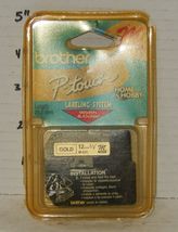 BROTHER M831 P-TOUCH LABEL M TAPE GOLD 1/2" 12mm CARTRIDGE - $9.85