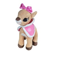 Dandee Plush Rudolph The Red Nose Reindeer Stuffed Animal 14 Inch Pink W... - £17.82 GBP