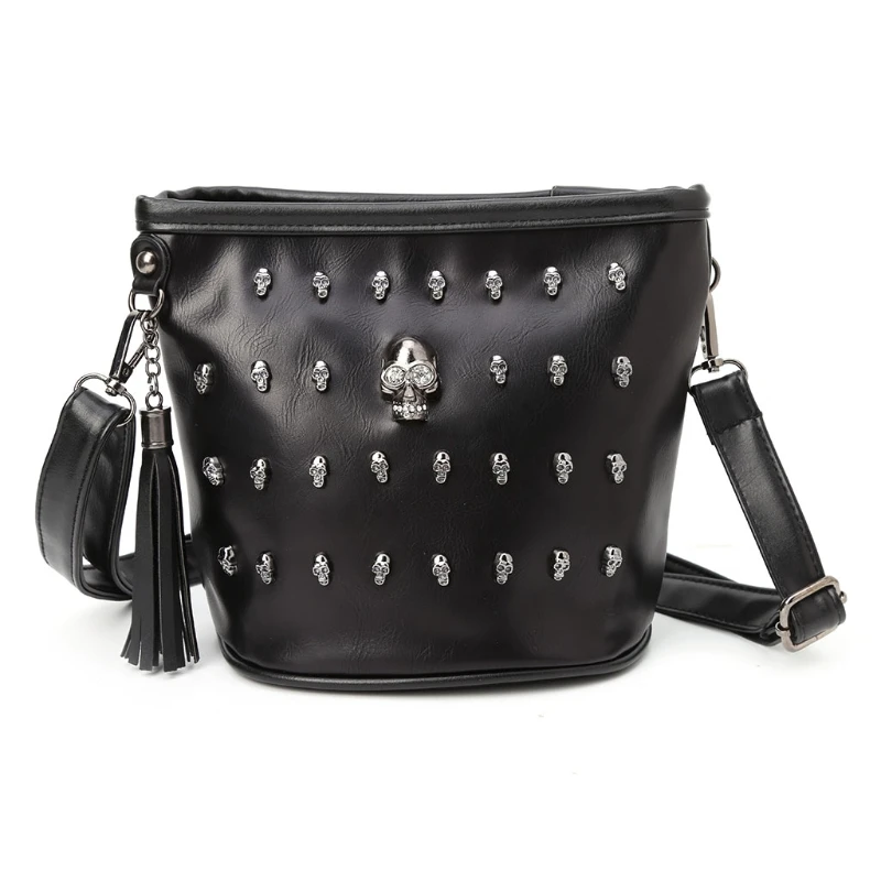 Fashion New Women Lady Punk Goth Tassel Messenger Shoulder Bag Crossbody Handbag - £20.66 GBP
