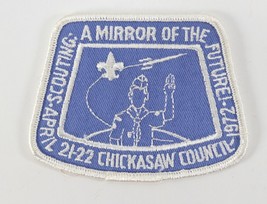 Vintage 1972 Chickasaw Council Mirror of Future Blue Boy Scouts BSA Camp Patch - £9.34 GBP