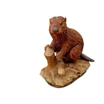 Vintage Lefton China Beaver Figurine Hand-Painted Japan Woodland Animal - $21.49