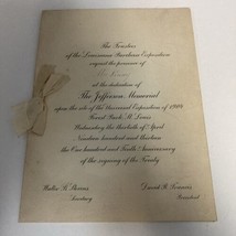 Original Invitation To The Dedication Of The Jefferson Memorial St Louis... - £135.52 GBP
