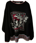 Vintage Richard Simmons Black Cat Holiday Ugly Sweater Christmas 80s 90s... - $711.77 MXN