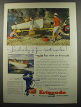 1955 Evinrude Outboard Motors Ad - Launch a day of fun.. most anywhere! - £14.46 GBP