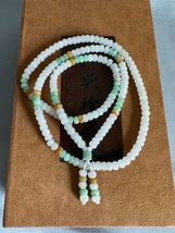 Jadeite beads necklace 5.6mm, Green White Yellow Jadeite Necklace DIY beads - £61.50 GBP