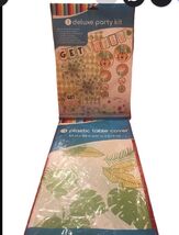 Jungle Party New Deluxe Party Kit Get Wild Jungle Theme W/ Table Cover - $8.41