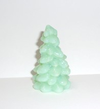 Mosser Glass Jadeite Jade Green 2.75&quot; Mini Christmas Tree Figurine Holiday - £12.06 GBP