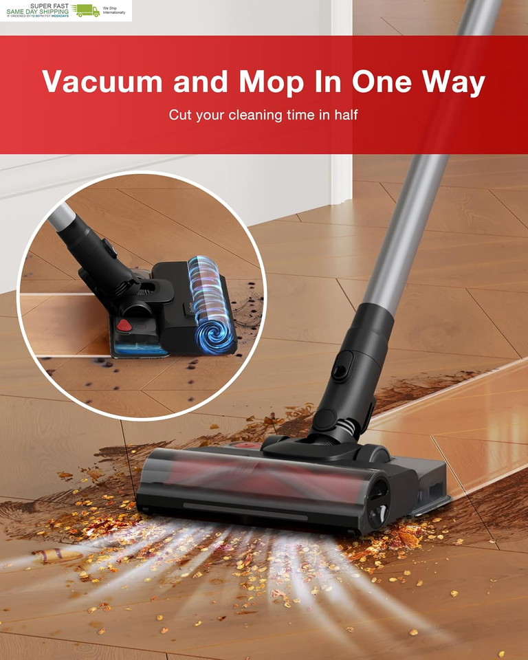 Cordless Stick Vacuum & Robot & Mopping, All-In-One Cleaning Combot, with Dual A Item image 9
